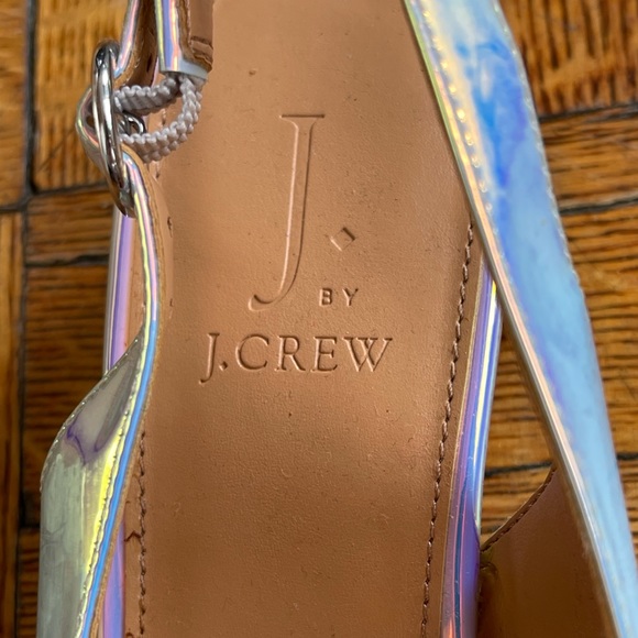 J. by J. Crew slip on kitten heels iridescent - Picture 7 of 9